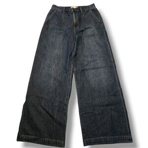 Madewell Dark Blue Flare & Wide Leg Jeans